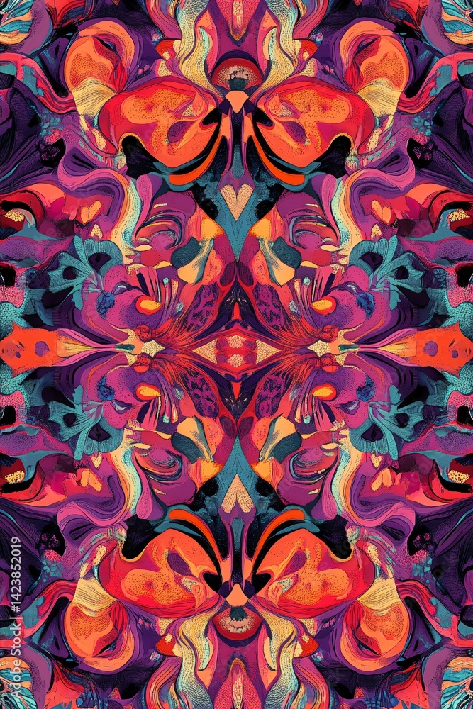 Aufkleber Colorful abstract background showing psychedelic shapes and forms