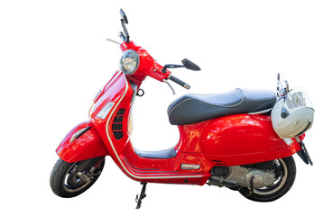 red scooter isolated