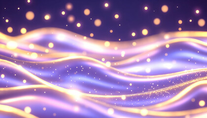 Obraz premium Glowing, wavy abstract background with sparkling particles