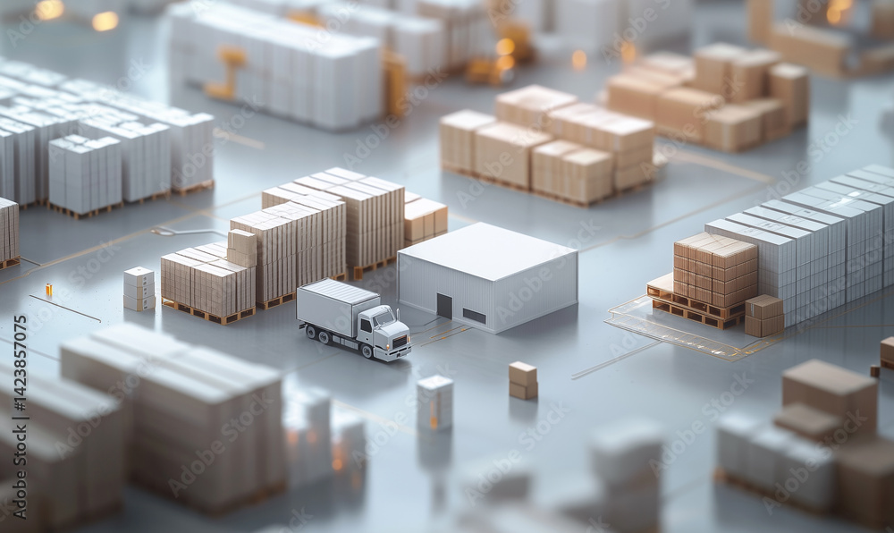 Poster optimizing inventory management and logistics for efficient delivery and shipment planning in wareho