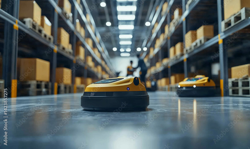 Poster efficient inventory management optimizing logistics and supply chain for improved delivery and shipm