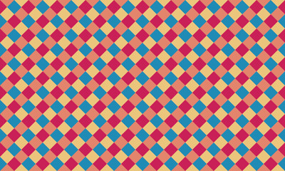 The vector pattern shows red, yellow, and blue tile textures in a geometric arrangement, perfect for textile designs that blend modern style and playful charm.

