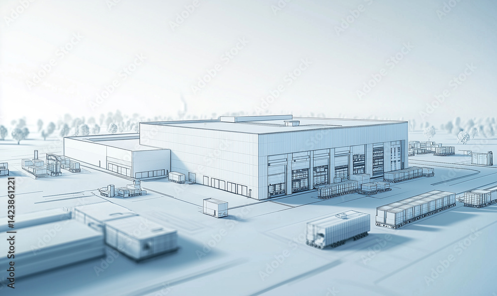 Poster optimizing inventory management for efficient stockouts and logistics in warehouse shipping and deli