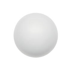 Isolated white lacrosse ball smooth and centered