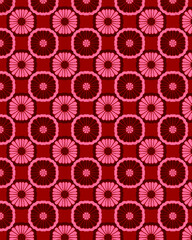 Old Wallpaper Scrapbook Paper with vintage floral motifs