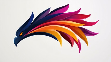 Traditional American-style eagle with bold lines and vivid colors on an absolutely white background.