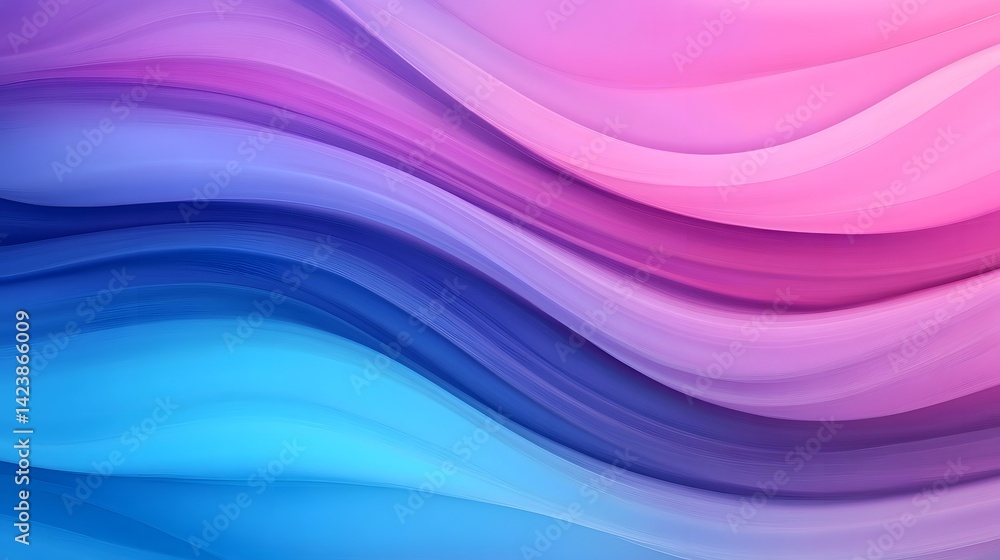 Aufkleber ethereal minimalist gradient backdrop - smooth cyan and violet swirling abstract design