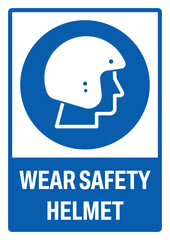 mandatory safety signs v2 uppercase text_wear safety helmet_portrait size a4/a3/a2/a1	 
