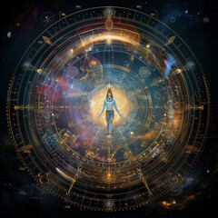 Obraz premium A modern mandala-style Shiva design perfect for posters or meditation.