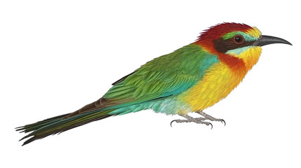 Obraz premium Colorful Pixelated Bird Illustration On Transparent Background Photo