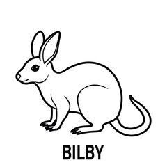 Obraz premium Bilby Vector Illustration in Cute and Natural Style