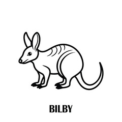 Fototapeta premium Bilby Vector Illustration in Cute and Natural Style