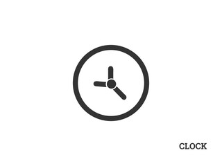 A clean, modern clock icon, suitable for websites, apps, presentations, or any design project needing a simple time-related visual element.