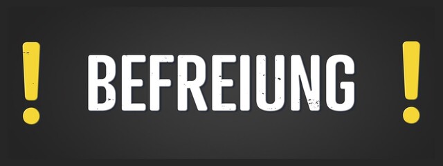 Befreiung (liberation) - A blackboard illustration with white text.