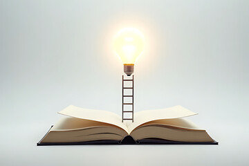 Illuminating ideas conceptual image open book creative environment inspirational viewpoint