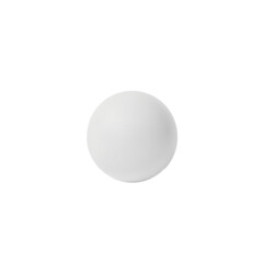 Isolated small white ping pong ball on a clean white background