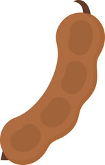 tamarind icon, fruits vector icon - simple vector illustration of a tamarind, suitable for food and health themes. fruits flat illustration.