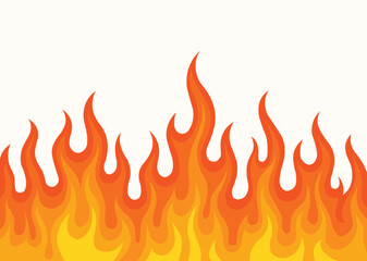 Fiery Flames An Abstract Illustration of Orange Burning Energy