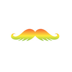 rainbow mustache element