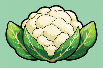 cauliflower vector illustration .