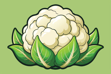 cauliflower vector illustration .