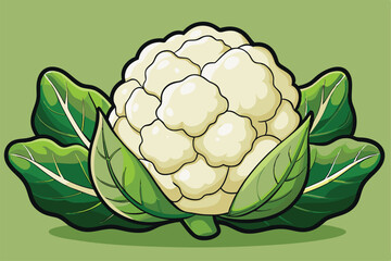 cauliflower vector illustration .