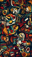 A unique visual language created with symbols and patterns, showcasing communication without text.