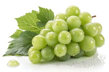 shine muscat on white background