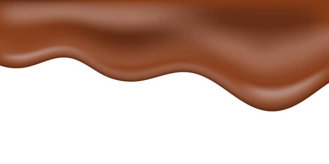 Chocolate dripping vector illustration border, background