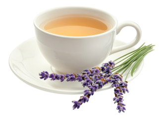 calming cup of lavender tea