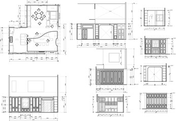 Dining room type with pantry zone is a burnishing layout plan with evation.