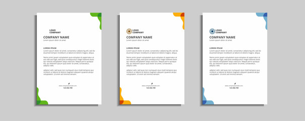 modern corporate letterhead template design