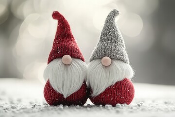 santa claus and christmas tree on white