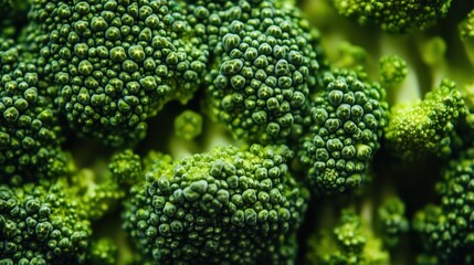 fresh broccoli, showcasing its intricate patterns and deep green color, presented on a transparent background for a clean and modern look