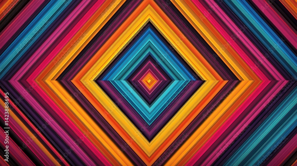 Poster a square patterned background with clean lines and vibrant colors, ideal for presentations related t