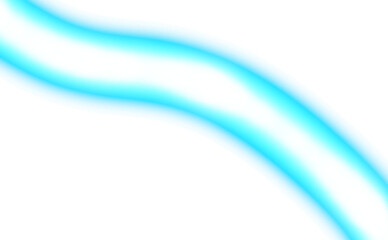 Transparent blue neon long line glowing