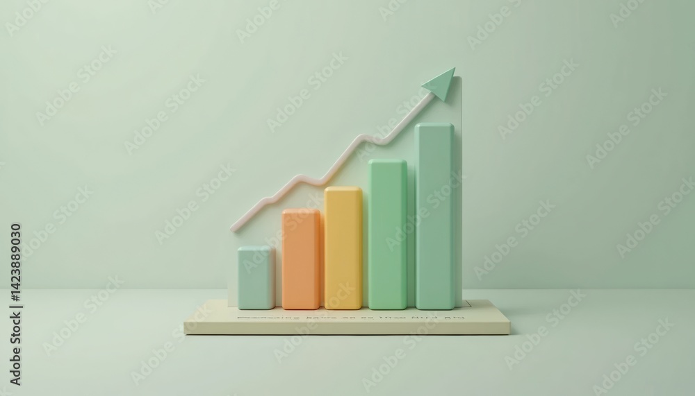 Poster business growth metrics visualization modern office infographic minimalist design data analysis prog