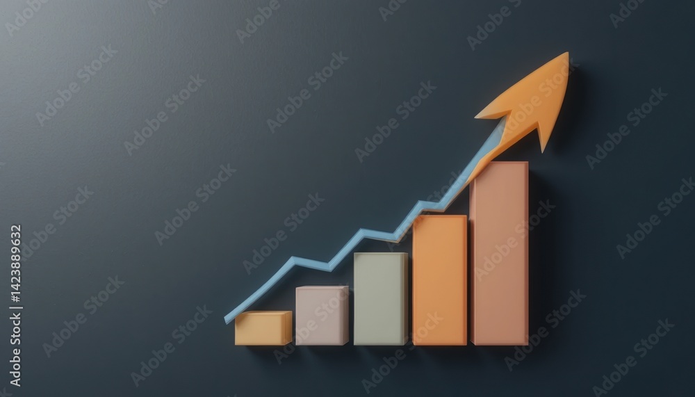 Poster analyzing business growth trends through graphical representations office environment infographic co