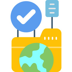 Folder Network Icon Vector Element