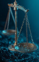 Scales of Justice: Balancing Data in a Digital World, Networked Connections and Abstract Concepts.