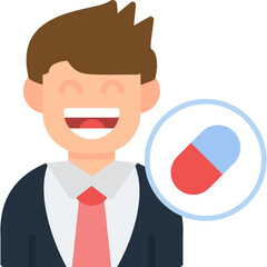 Pharmacist Icon Vector Element