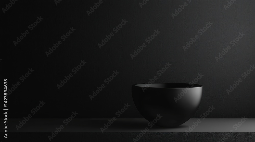 Poster a studio space with a solid black background, emphasizing the clean lines and details of the product