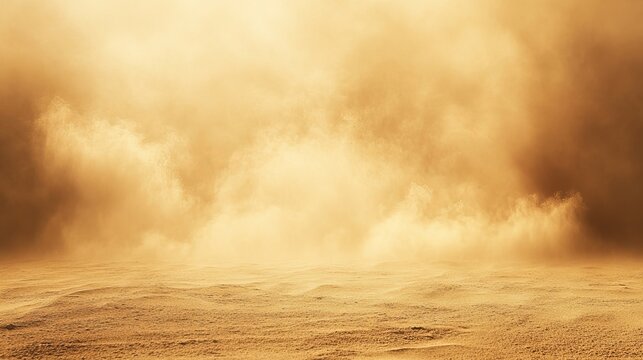 Golden Desert Dust Storm Dramatic Sandy Background Texture Golden Desert Landscape Atmospheric Sandstorm Scene Desert Environment Dusty Sandy Texture Desert Background Image Golden Sand Dune Desert   