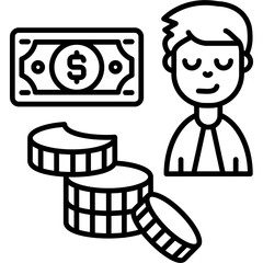 Cash Icon Vector Element