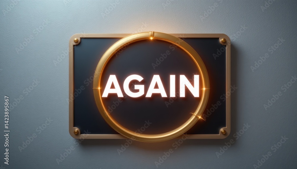 Poster dynamic visual representation of the word again in a modern design digital space graphic artwork min