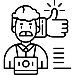 Thumbs Up Icon Vector Element
