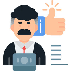 Thumbs Up Icon Vector Element
