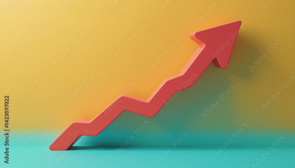 Poster increasing sales performance business growth infographic visualization modern workspace dynamic view
