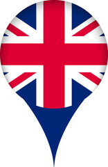 United Kingdom Flag Marker Icon