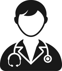 vector illustration of a doctor icon